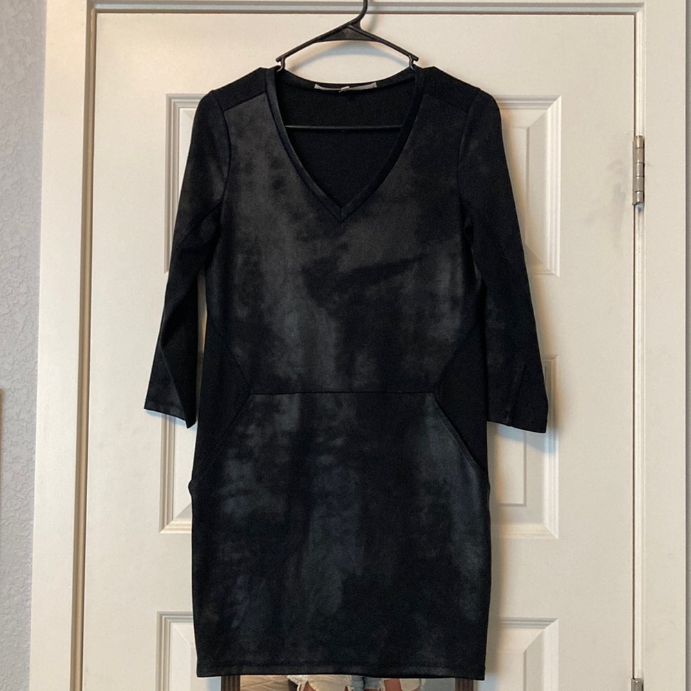 RACHEL Rachel Roy Guest List Mini Dress with Pockets and 3/4 Sleeves